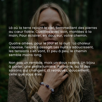Se retrouver. Le bracelet 4 pierres qui vous accompagne à travers la ménopause